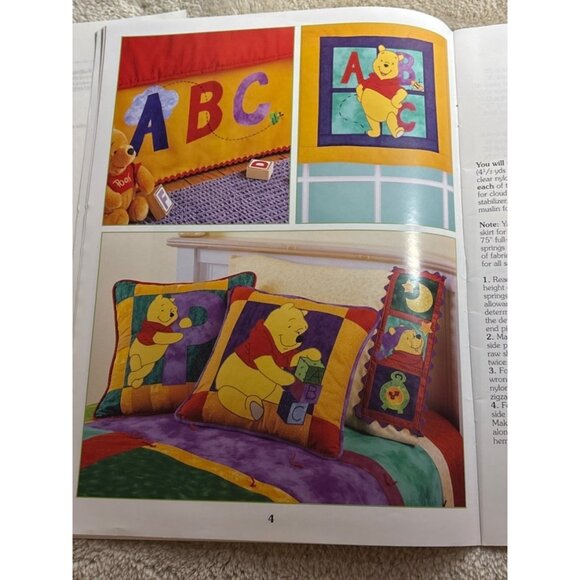Disney Home Peek-A-Boo Pooh Patchwork Craft Book Sewing Patterns Winnie the Pooh - Picture 6 of 7
